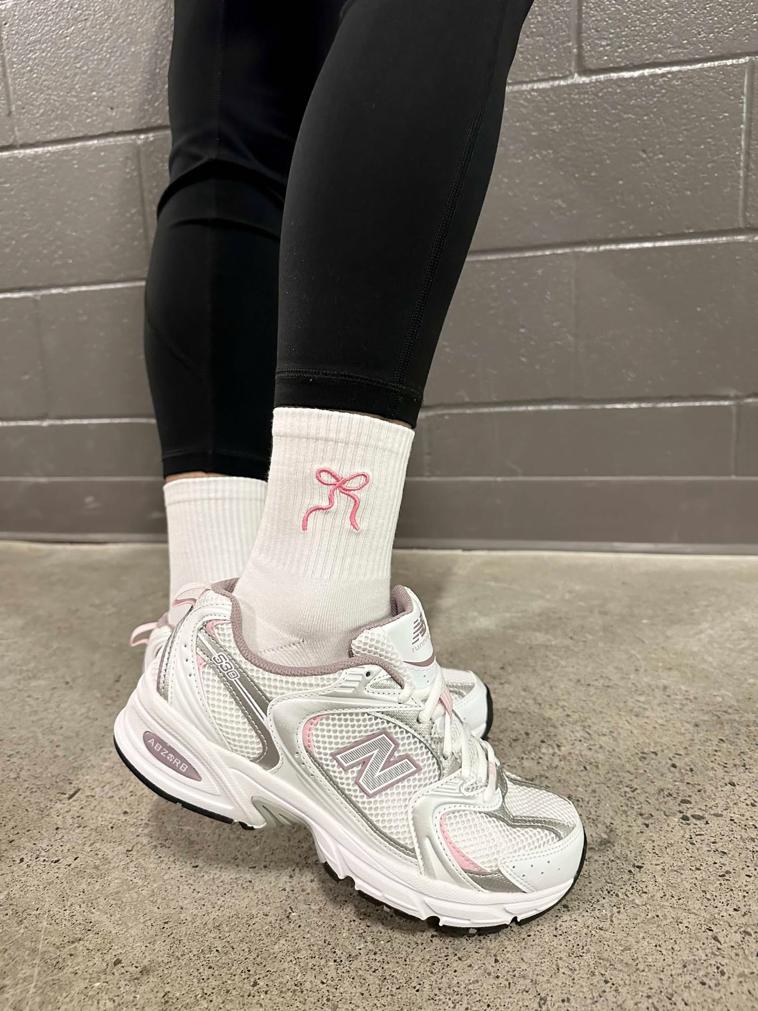 Coquette Bow Girly Athletic Socks