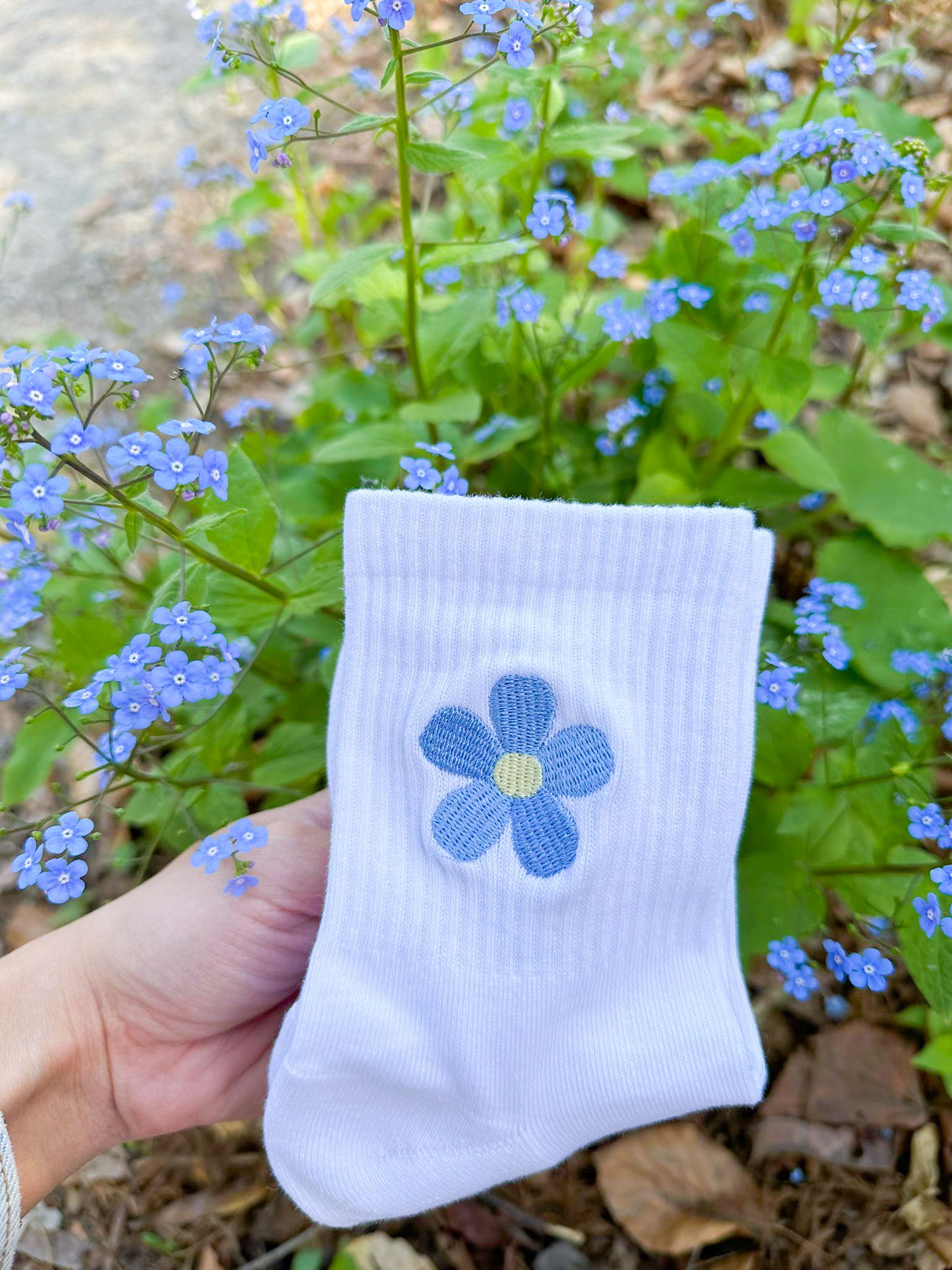 Plant Lover Daisy Floral Athletic Socks