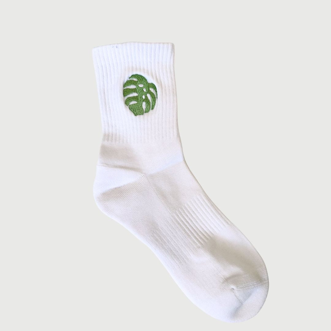 Plant Lover Monstera Leaf Athletic Socks