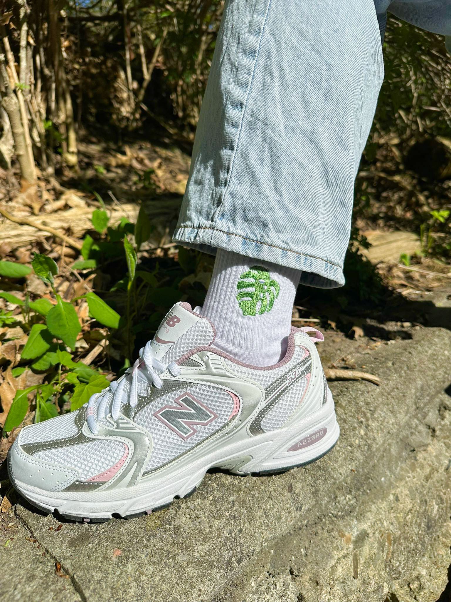 Plant Lover Monstera Leaf Athletic Socks