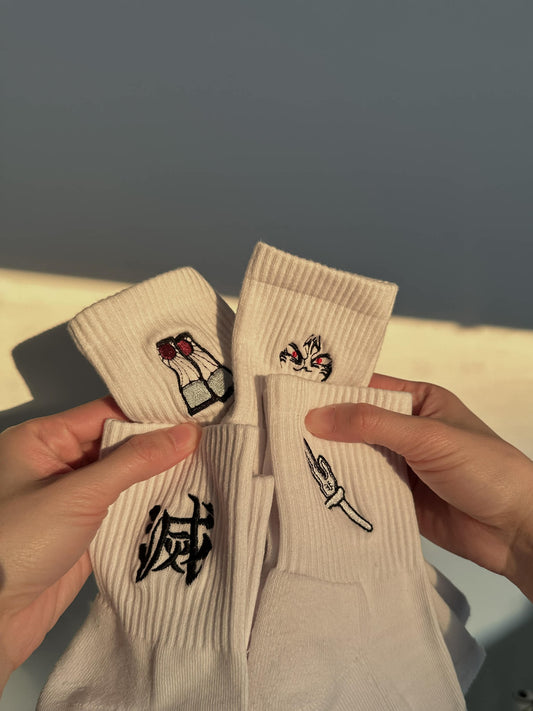 Demon Slayer Jujutsu Kaisen Anime Crew Socks