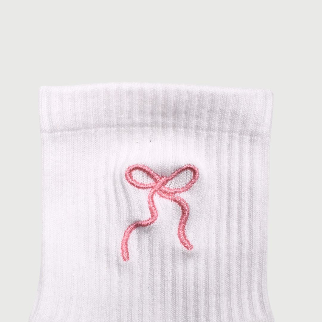 Coquette Bow Girly Athletic Socks